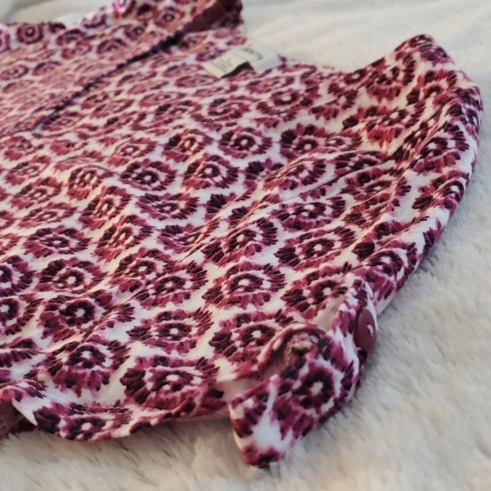 Liz Claiborne Purple & White Cotton Top - Picture 5 of 8